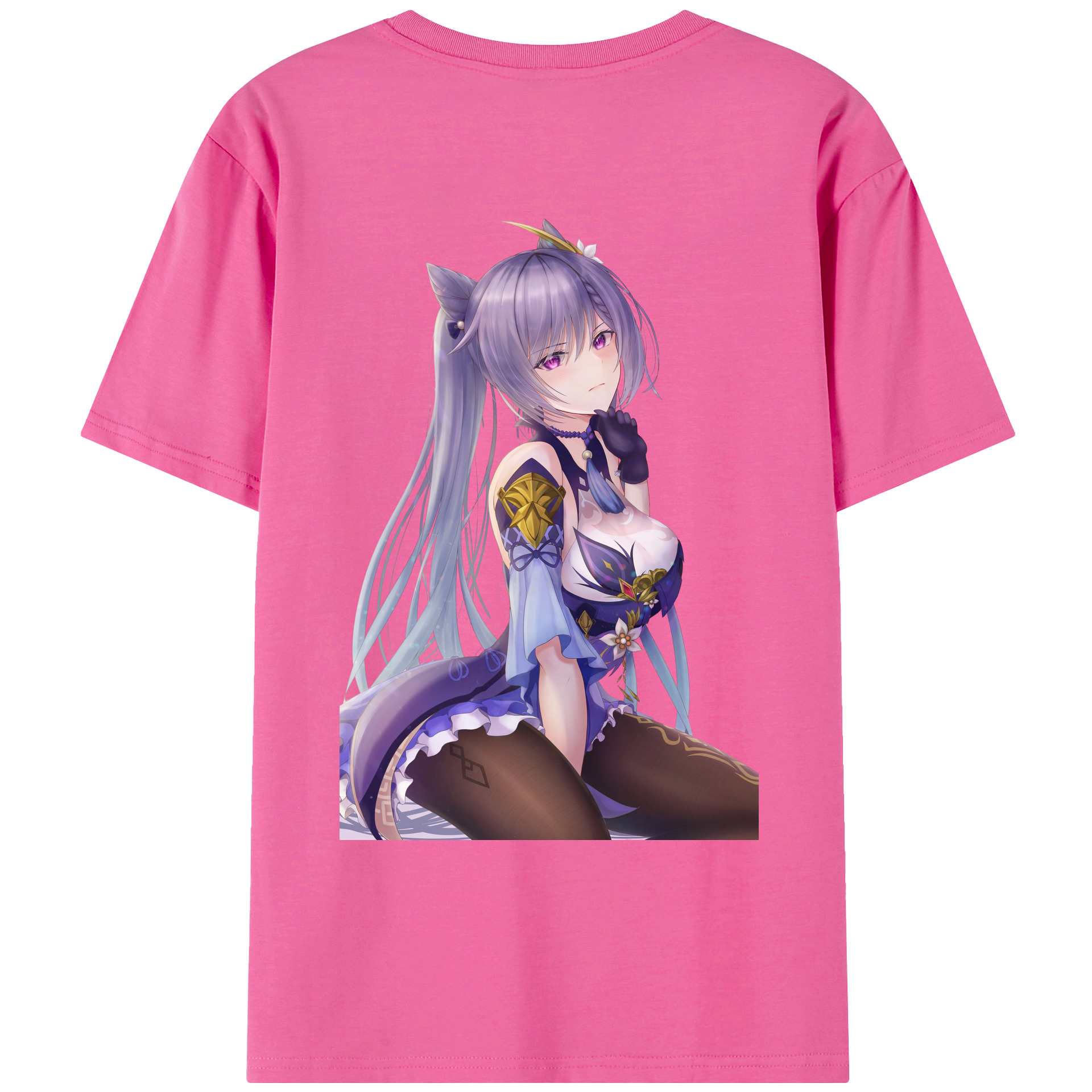 げんし神 刻晴 こくせい genshin Kokusei レディース半袖Tシャツ(バックプリント)